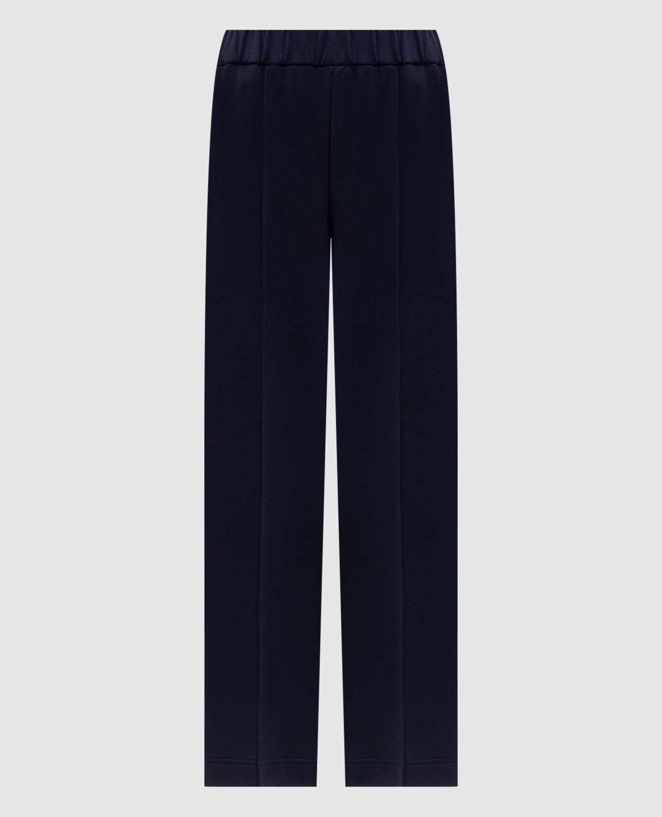 Blue pants with logo patch
