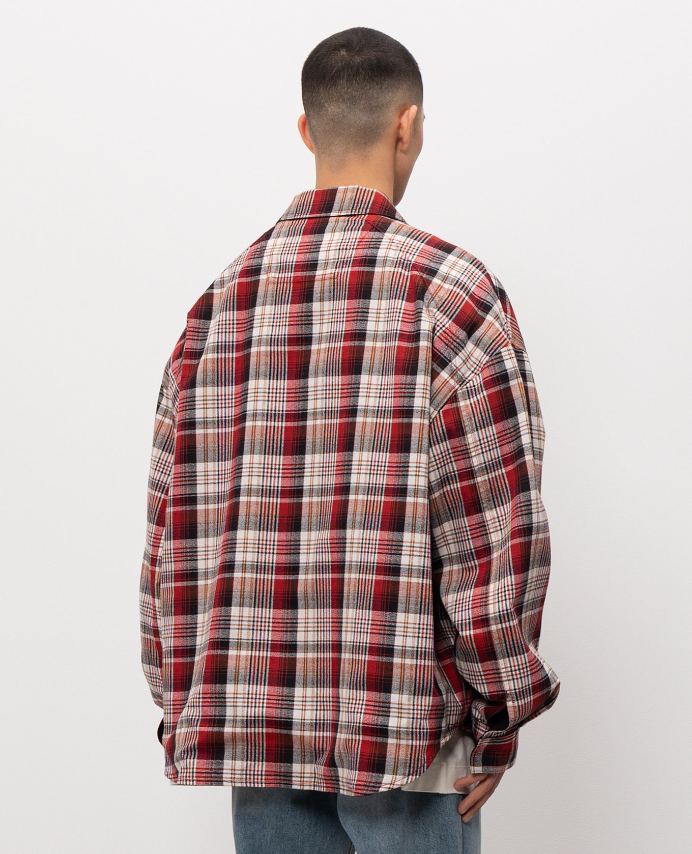 

Reversible wool jacket with logo embroidery Juun.j, Red