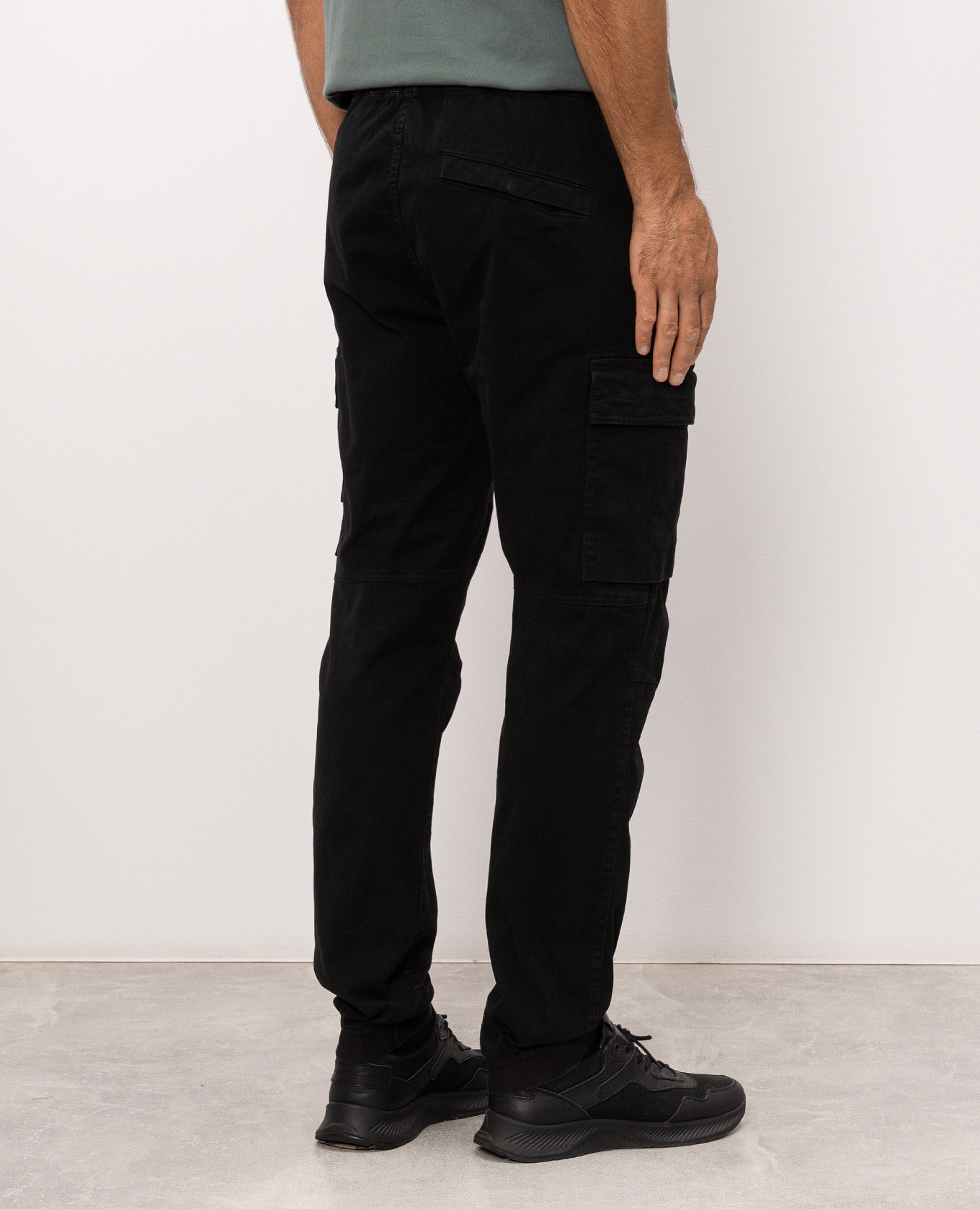 Black joggers with logo patch Stone Island 4
