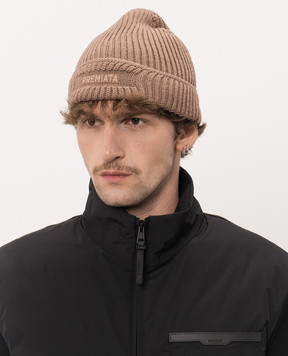Premiata Brown wool hat with logo embroidery BALE