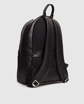 Doucal's Black leather backpack DZ001002UT972