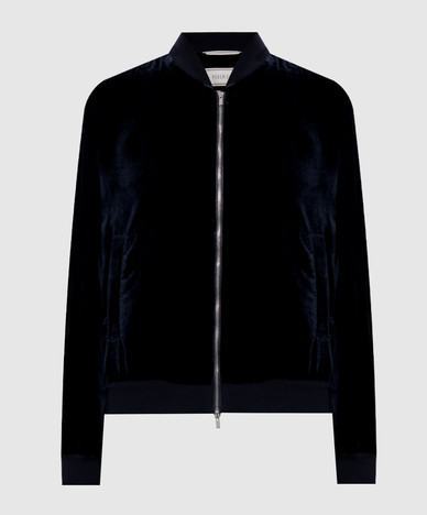 Blue velour sports jacket
