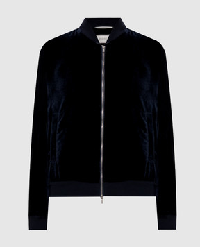Peserico Blue velour sports jacket A21046B3951