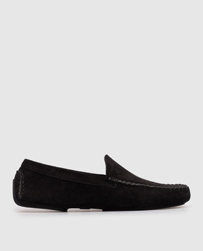 The Row New Lucca black suede loafers F1824L805