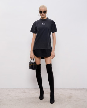 Balenciaga Loop Sports Icon Black Mini Dress 858621TTVU2