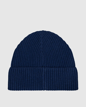 Trussardi Blue wool hat with embroidered emblem E601C000001NXHK01K99