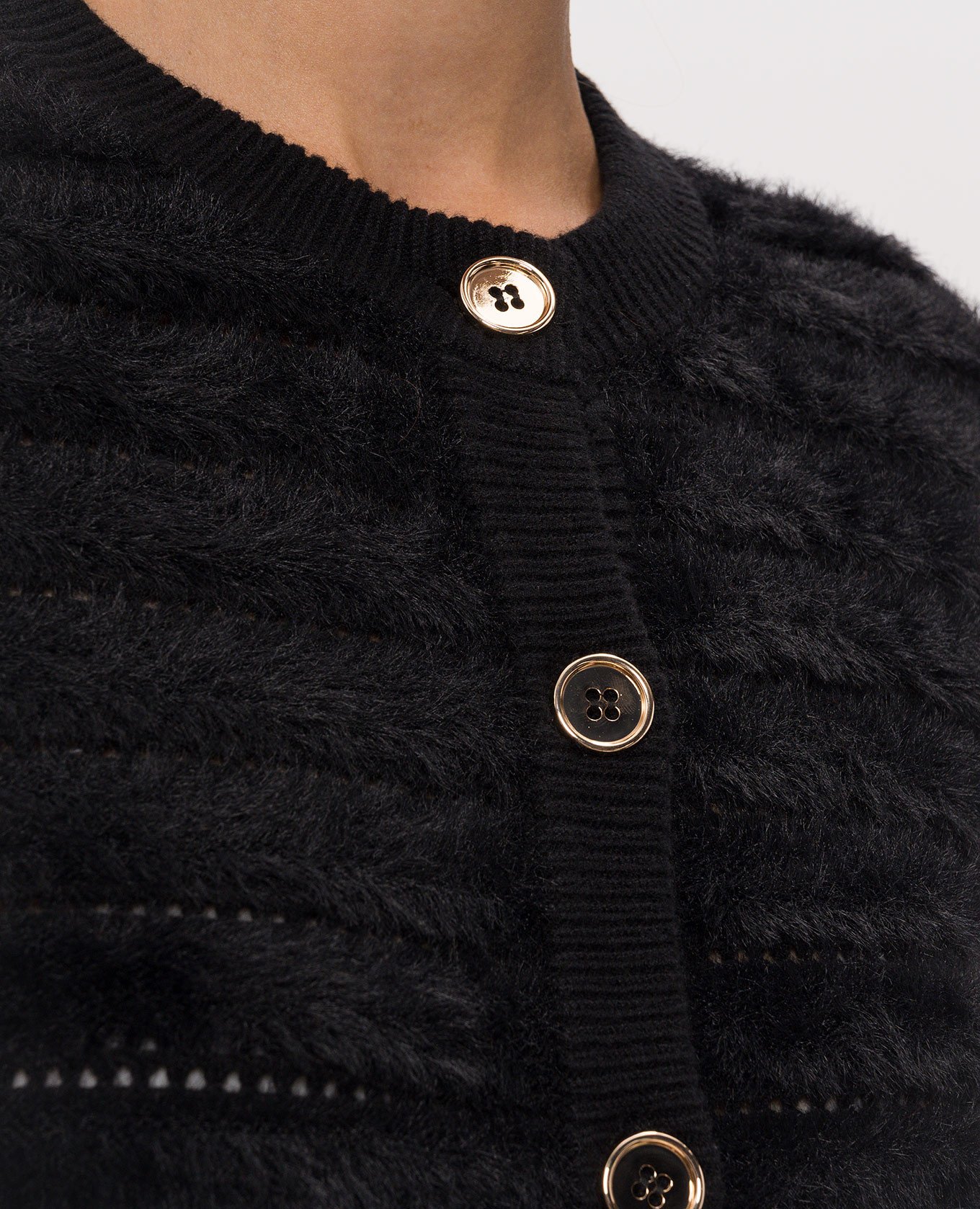 Black cardigan with wool Twinset 5
