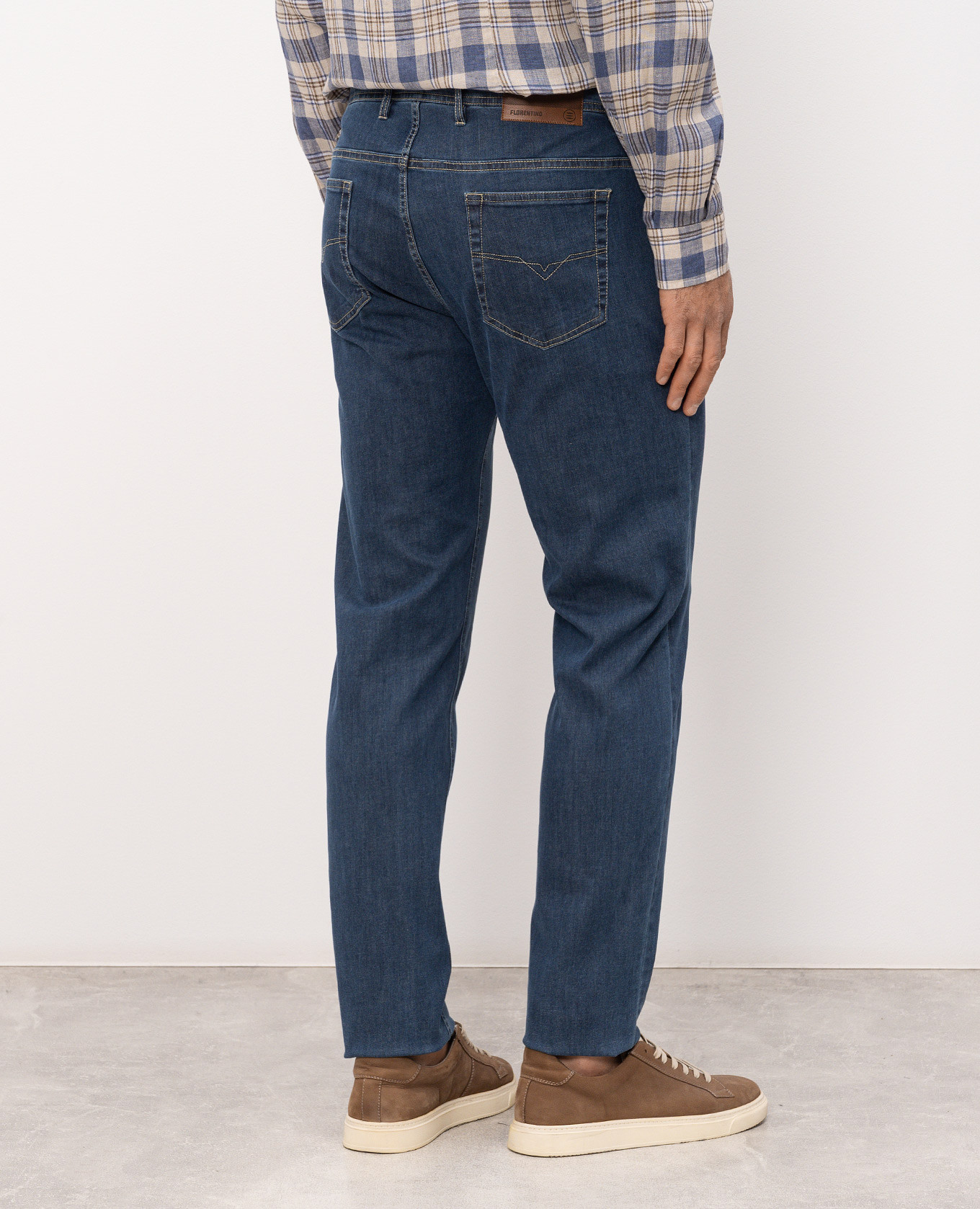 

Blue jeans with logo patch Florentino