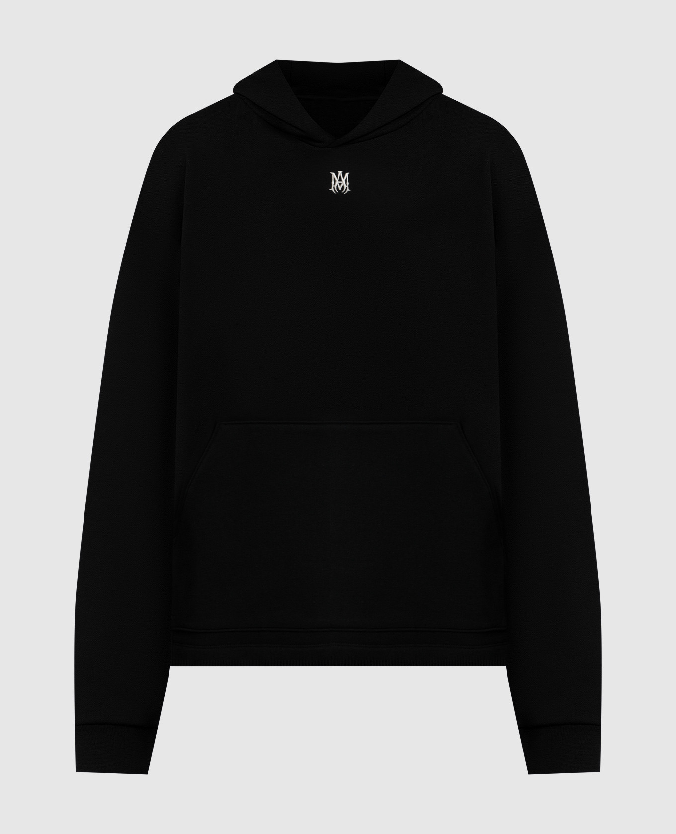 Sudadera con capucha aislante negra con monograma bordado