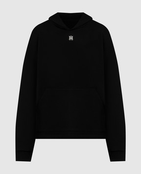 AMIRI Black insulated hoodie with monogram embroidery AWTOJR1018