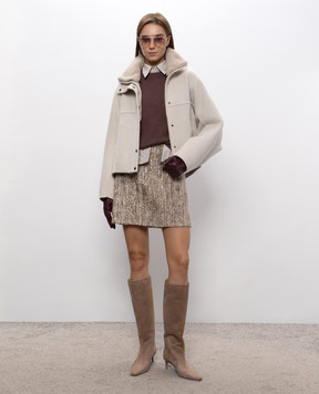 Brunello Cucinelli Burgundy sweater with lurex M1E224720