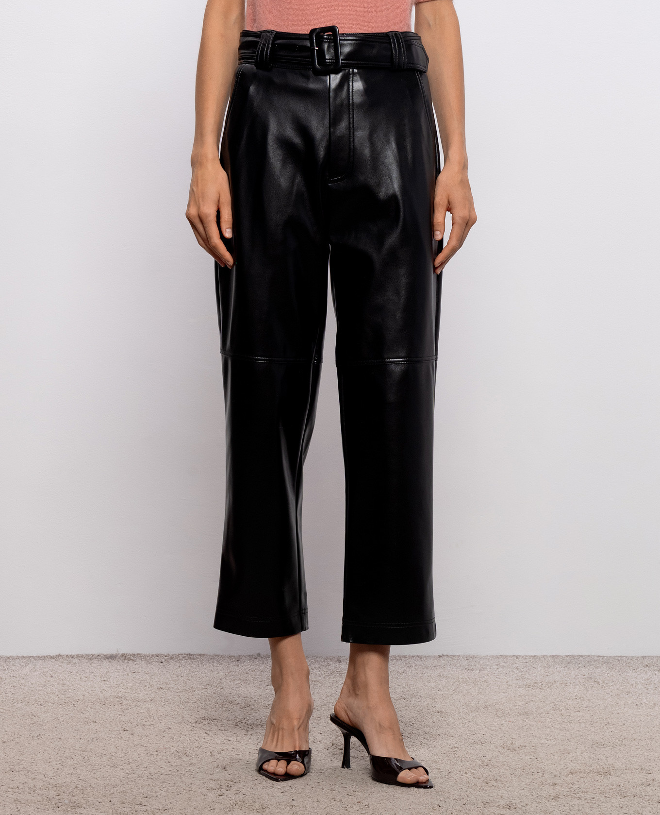 Black pants with belt Twinset 3