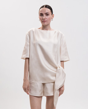 Loulou de Saison Beige MANO silk blouse MANO