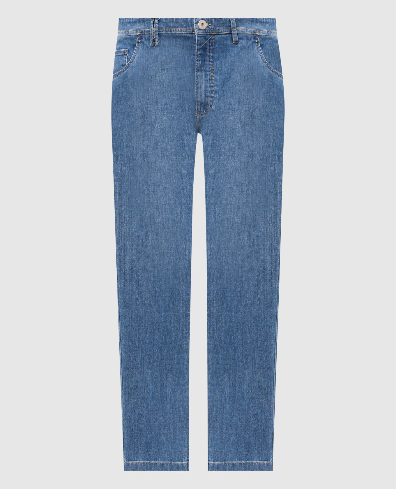 Blue jeans with logo patch Florentino