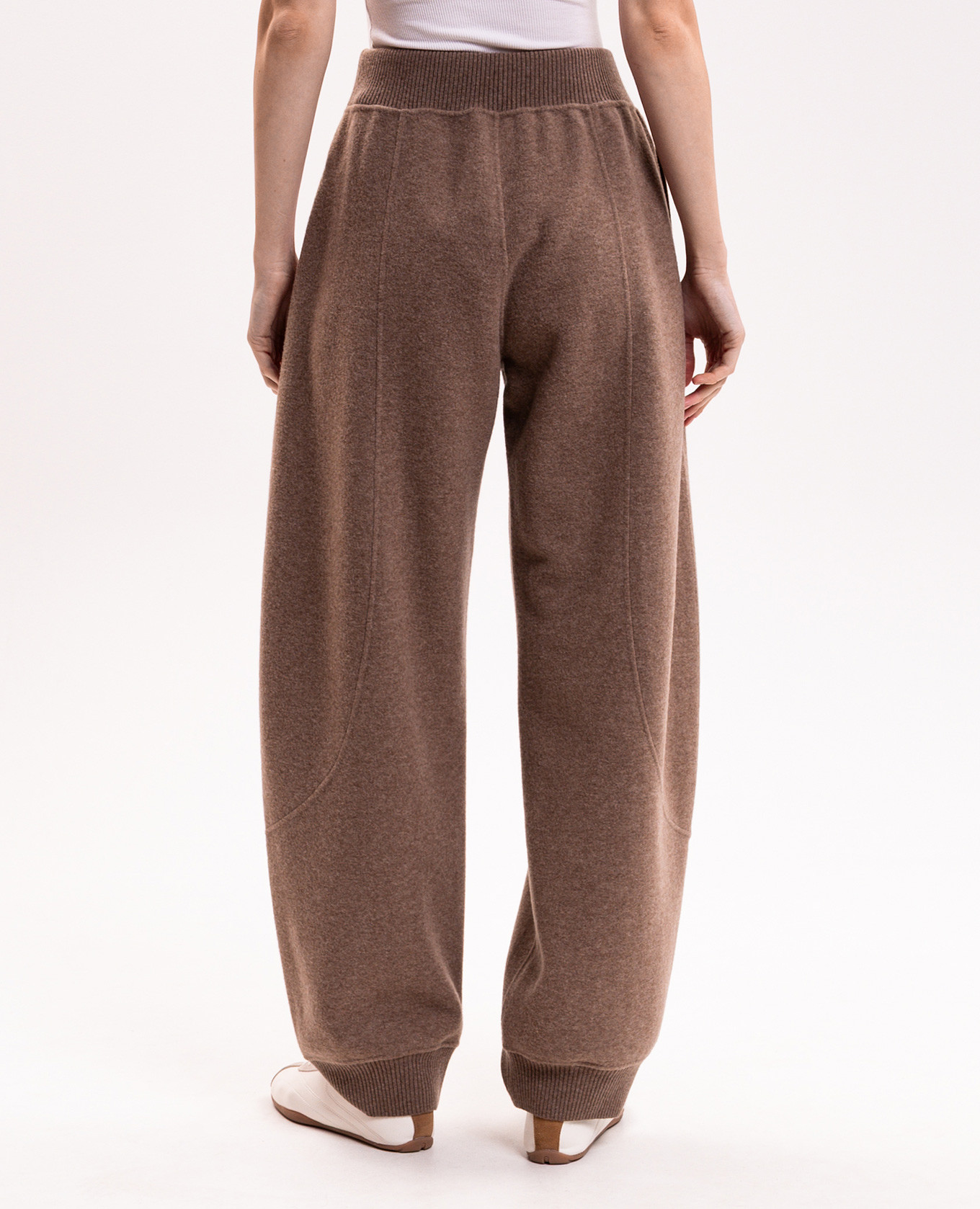 CESTO brown wool and cashmere joggers Max Mara 4