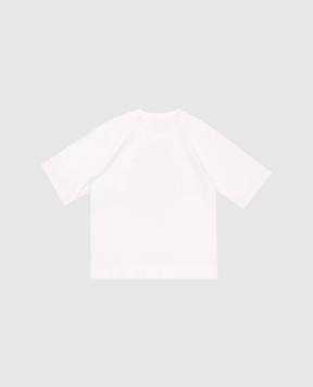 C.P. Company Children's white T-shirt with logo patch CMM00RLAA1748