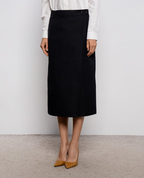 Bottega Veneta Black pleated skirt 873834V6NP0