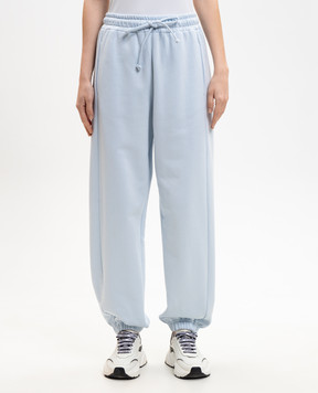Dolce&Gabbana Blue joggers with monogram embroidery FTDIDZGDDMP