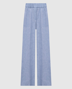 Peserico Blue linen pants P0405202600