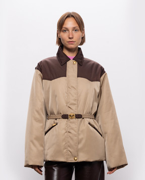 Versace Beige jacket with belt 10270091A18782