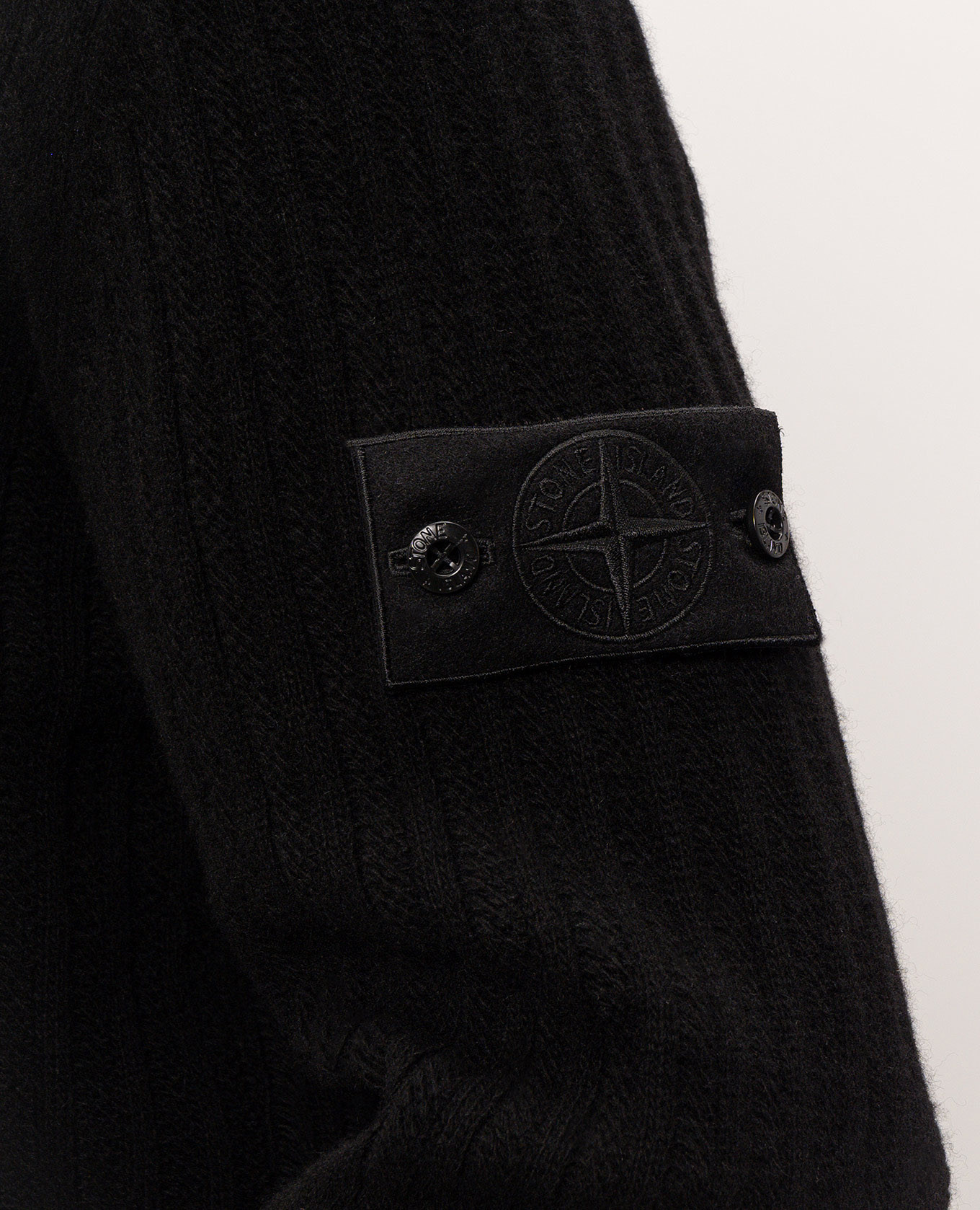 Black wool and cashmere cardigan Stone Island 5