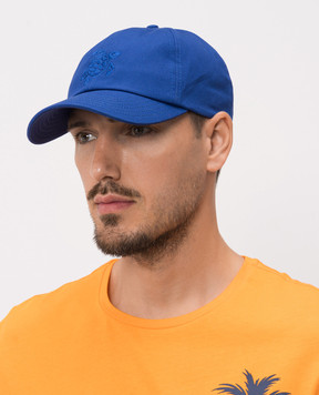 Vilebrequin Blue cap with emblem CSNU2401