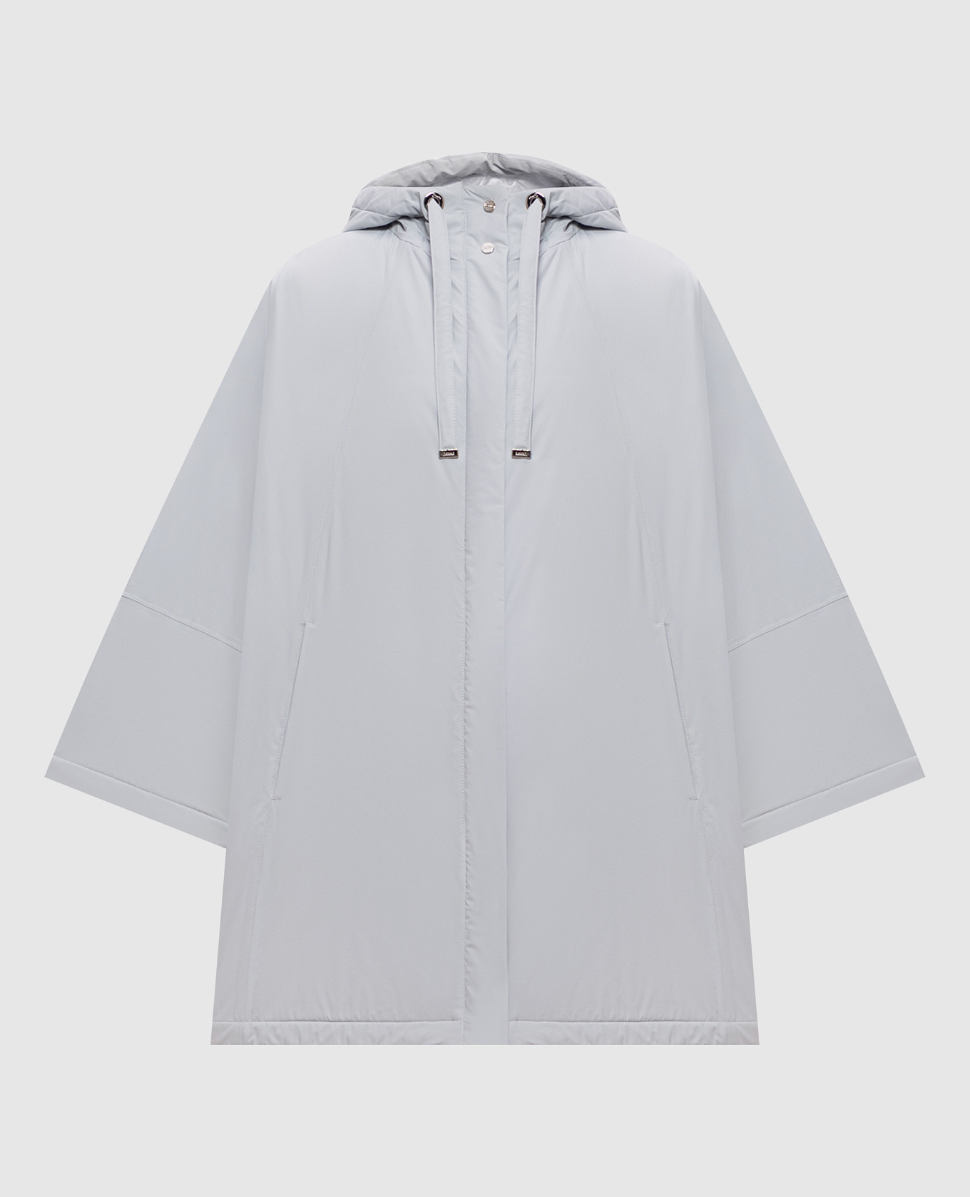 Blue hooded jacket with logo Herno