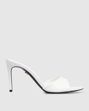 Babe Pay Pls White leather mules 205804KO