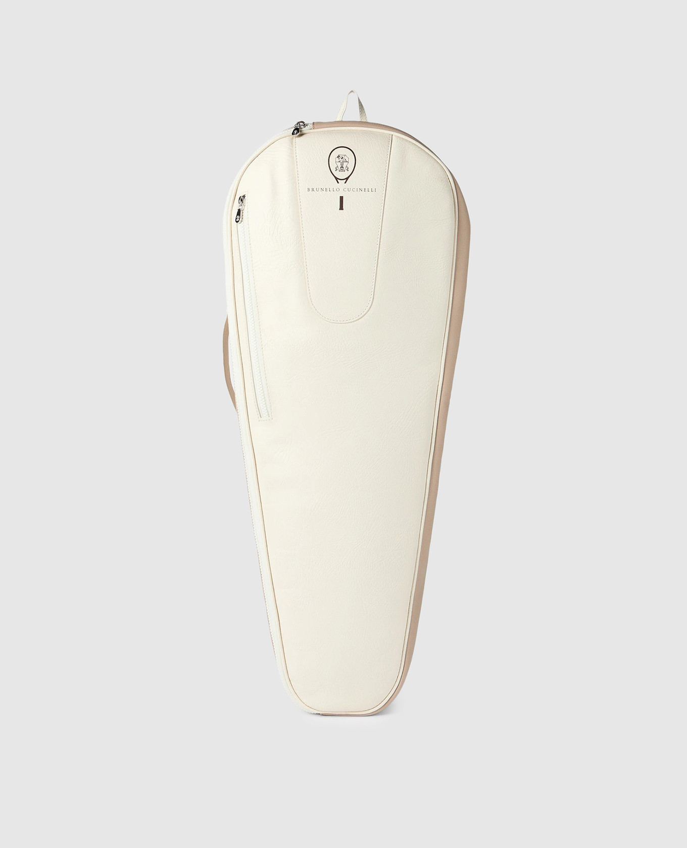 

Beige leather tennis racket case Brunello Cucinelli