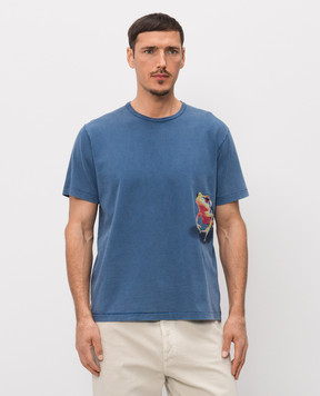 JW Anderson Blue Peeking frog t-shirt JT0316PG1937