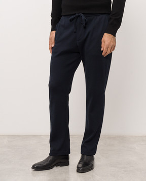 Dolce&Gabbana Blue pants with wool GP264THU7QN