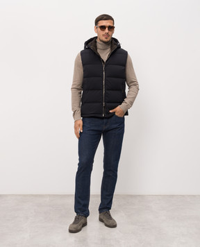 MooRER RICK blue down vest RICKKN