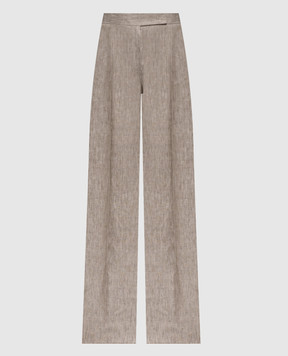 Max Mara Beige DESERTO linen pants MXMDESERTO