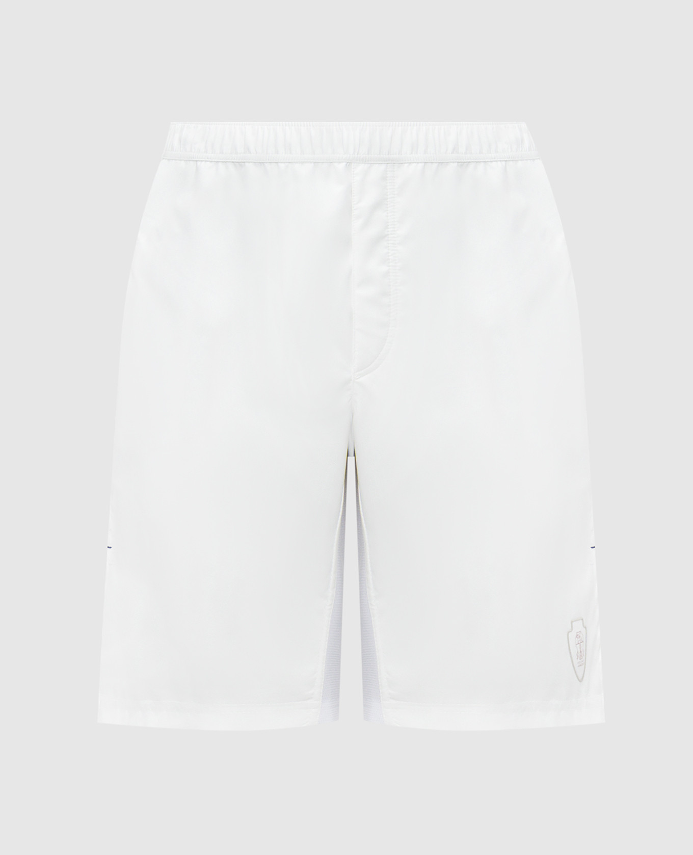 White shorts with logo print