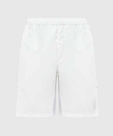 White shorts with logo print