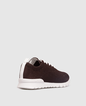 Kiton Brown FIT sneakers with logo DSSFITSN00809
