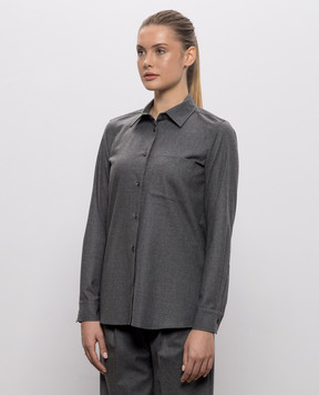 Max Mara AERE grey cashmere shirt MXMAERE