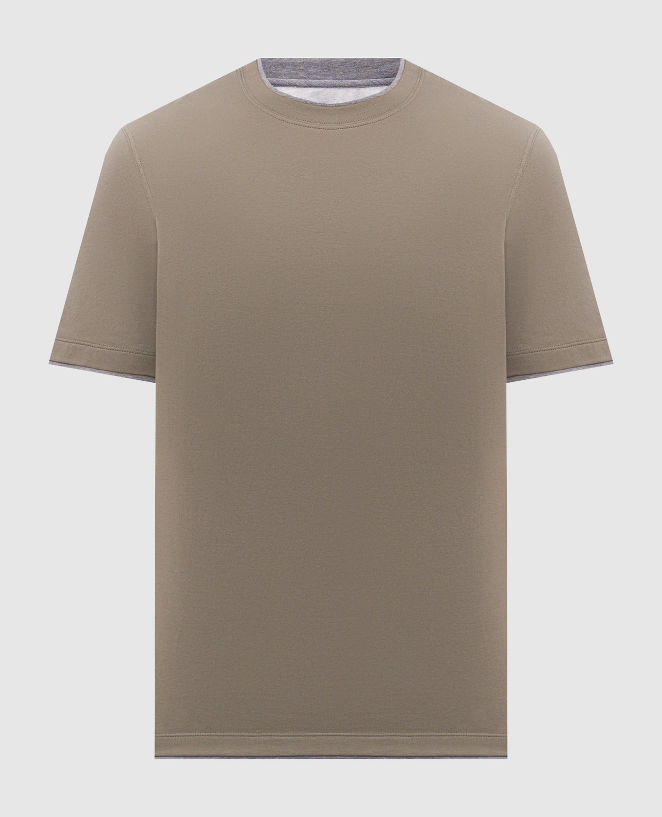 Khaki layered T-shirt