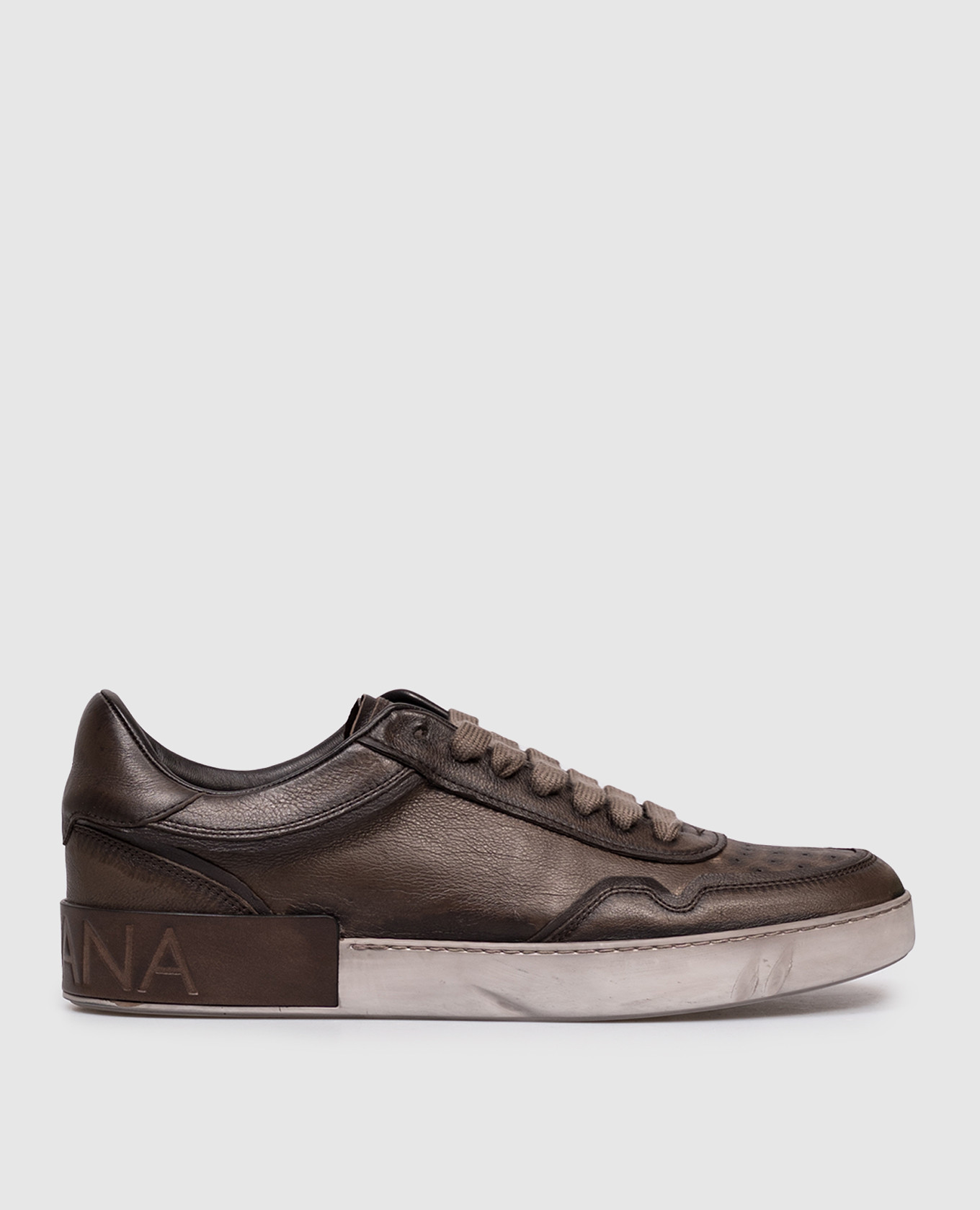 

Brown leather Portofino sneakers Dolce&Gabbana