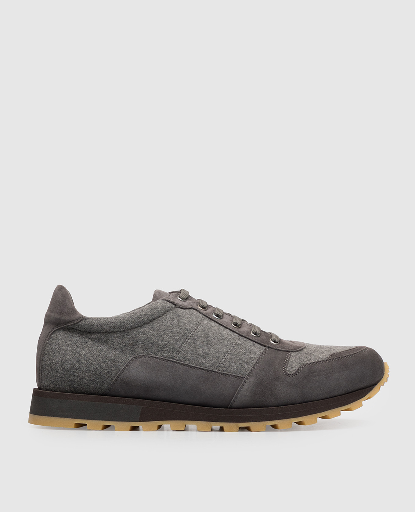 Gray combination sneakers