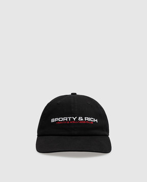 Sporty & Rich Black cap with logo embroidery AC04082324BA01