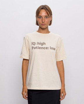 Max & Co Ivory T-shirt with inscription MCOTALENTO