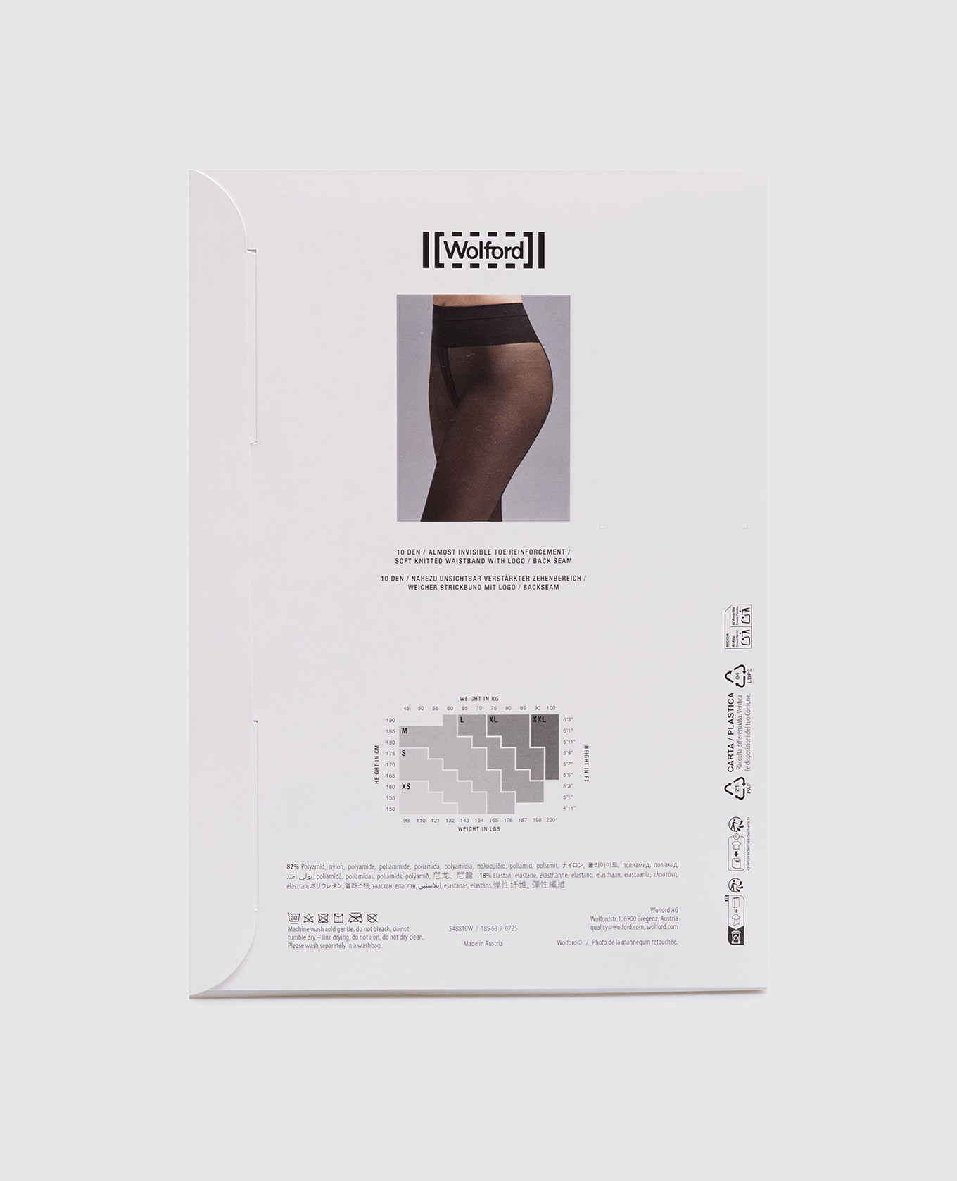 

Black Back Seam 10 DEN tights Wolford