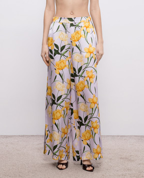 Christy Lynn Marta silk floral print pants CLP52BF10