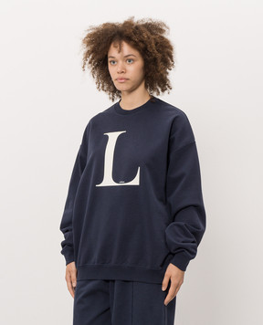 Vetements Blue sweatshirt with print MH27CN181N