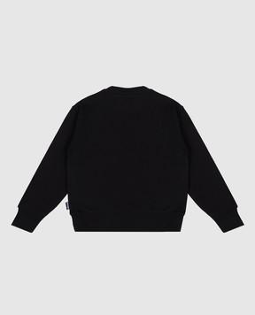 Palm Angels Children's black sweatshirt with contrasting print PBBA012S26FLE004