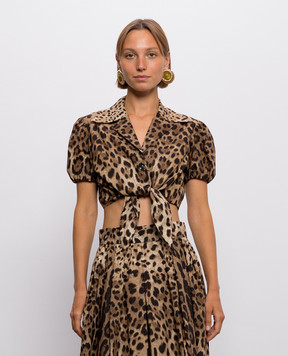 Dolce&Gabbana Leopard print top F5T66THS5E3