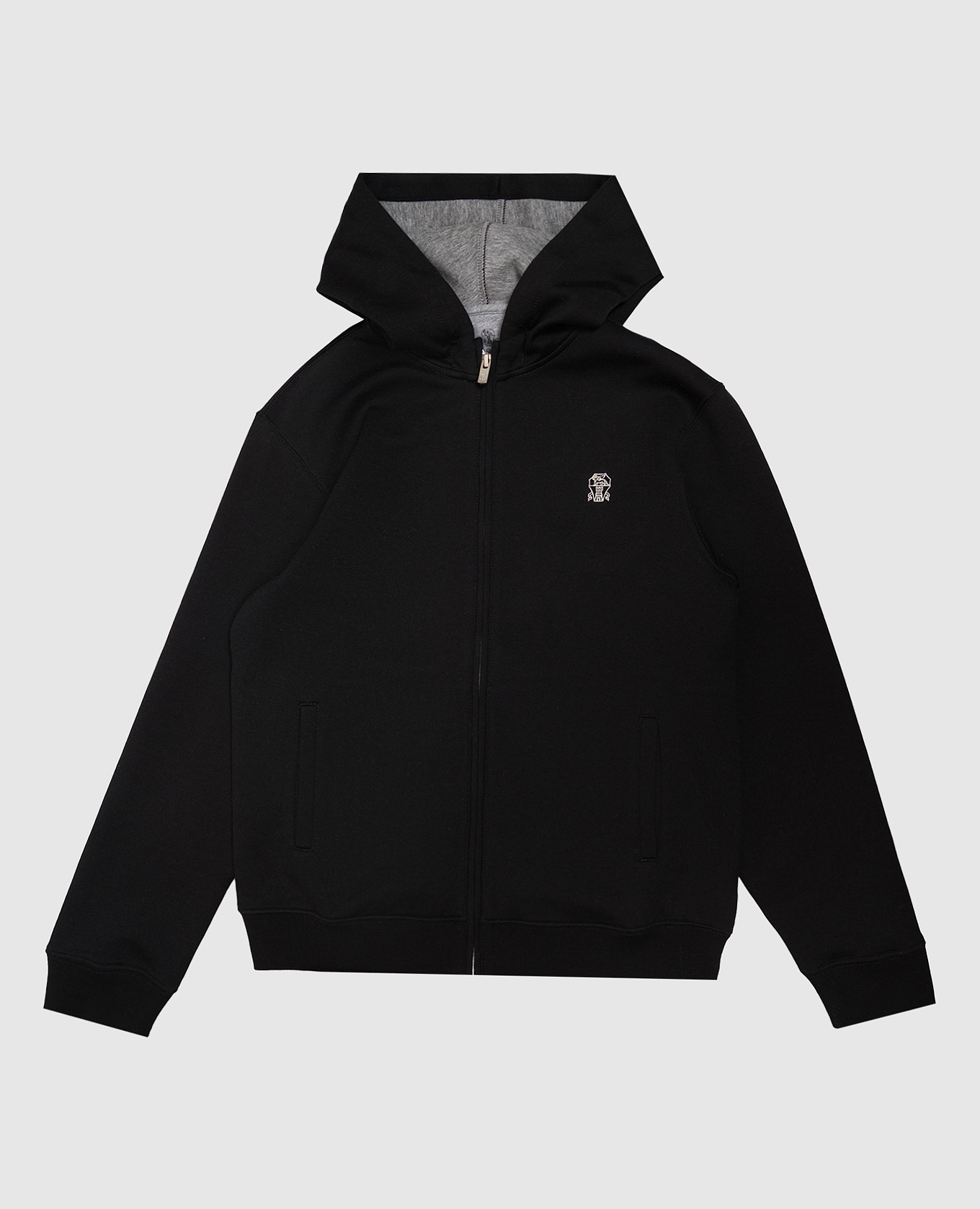 Children's black sports jacket Brunello Cucinelli