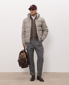 Brunello Cucinelli Grey wool cargo pants M038PF3010