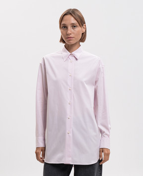 Jil Sander Pink shirt with monogram embroidery J02DL0319J45342